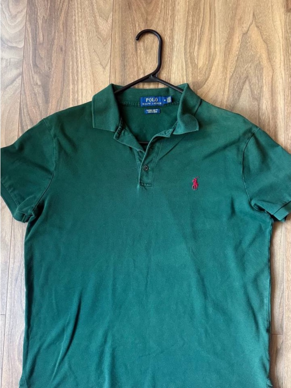 Polo Ralph Lauren Custom Slim Fit Stretch Mesh Polo Shirt Green Mens Medium